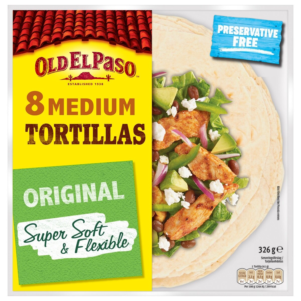 OLD EL PASO フラワートルティア プレーン 8枚 x 2袋