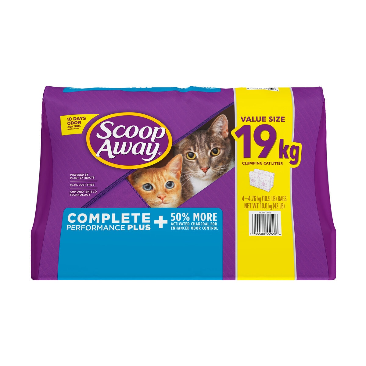 Scoop Away 猫砂 微香タイプ コンプリートパフォーマンス＋ 19kg(4.76kg×4)