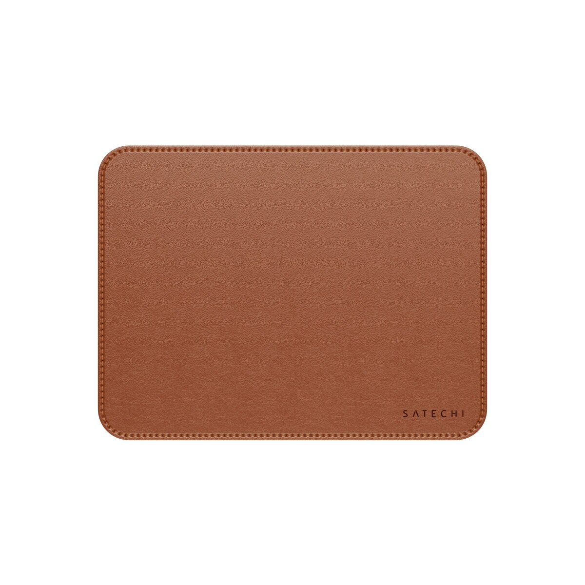 Satechi マウスパッド ヴィーガンレザー プレミアム ブラウン 249mm x 190mm