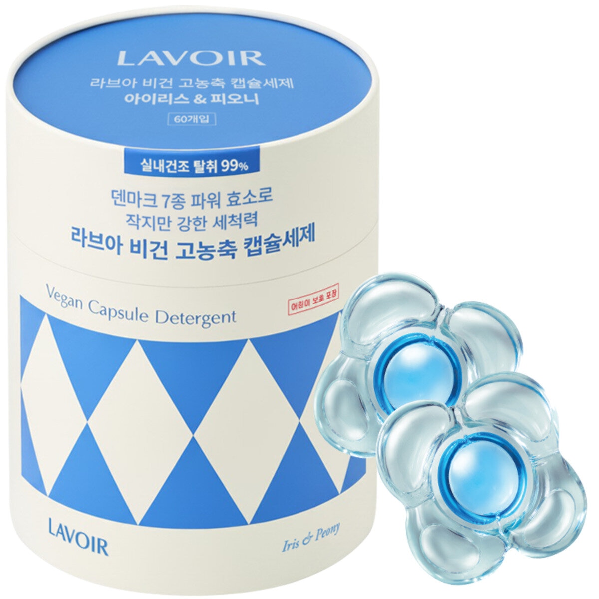 LAVOIR (ラヴァ) カプセル洗濯洗剤 アイリス&ピオニーの香り 60粒