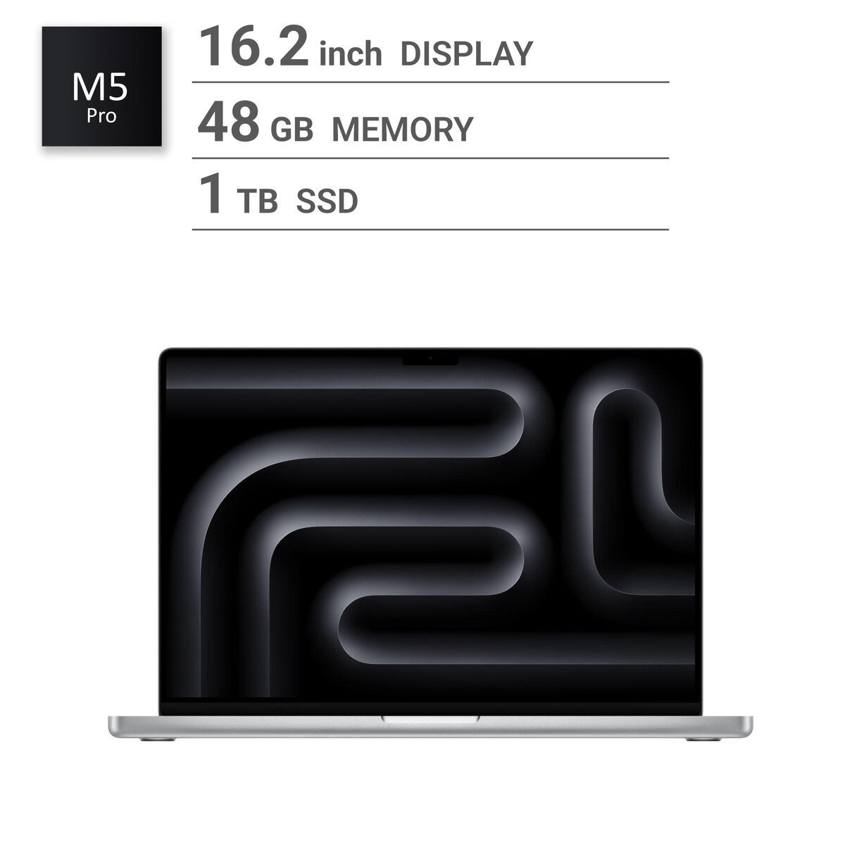 Apple/MacBook Pro 16インチ/18コアCPU/ 20コアGPU/M5 Proチップ /48GB/1TB SSD-シルバー