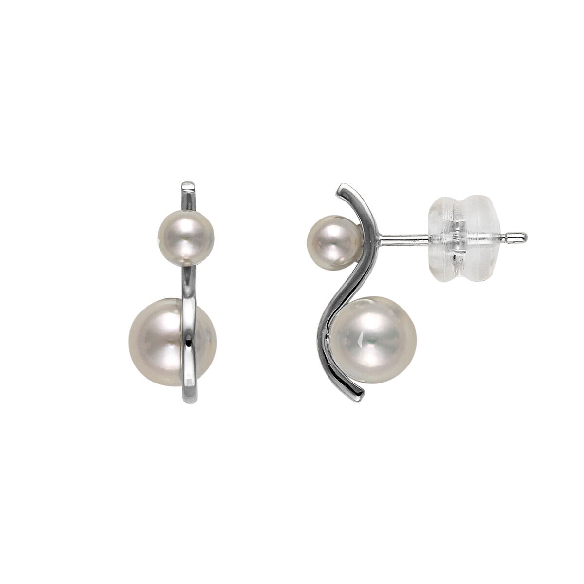 あこやパール 18K ホワイトゴールド ピアス 4.0ｍｍ 5.0ｍｍ