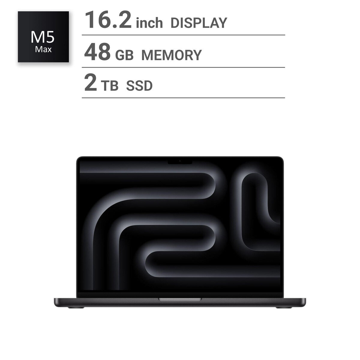 Apple/MacBook Pro 16インチ/18コアCPU/ 40コアGPU/M5 Maxチップ /48GB/2TB SSD-スペースブラック