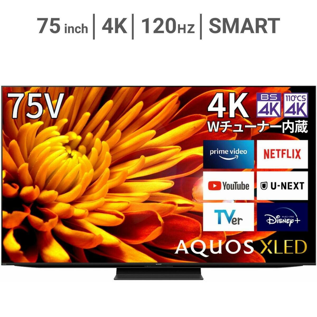 シャープ アクオス 75インチ 4KMiniLED液晶テレビ 4T-C75EP1