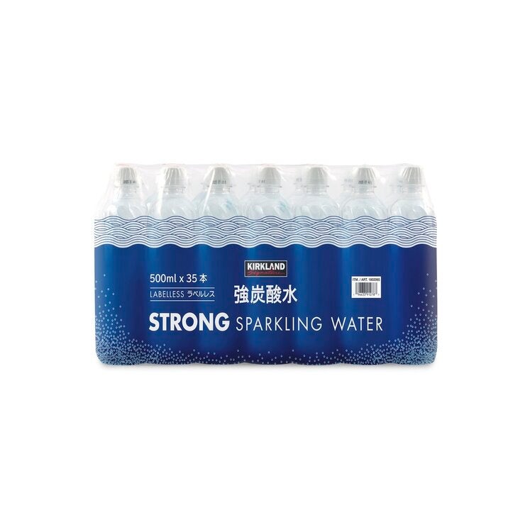 カークランドシグネチャー 強炭酸水 ラベルレス 500ml x 35本