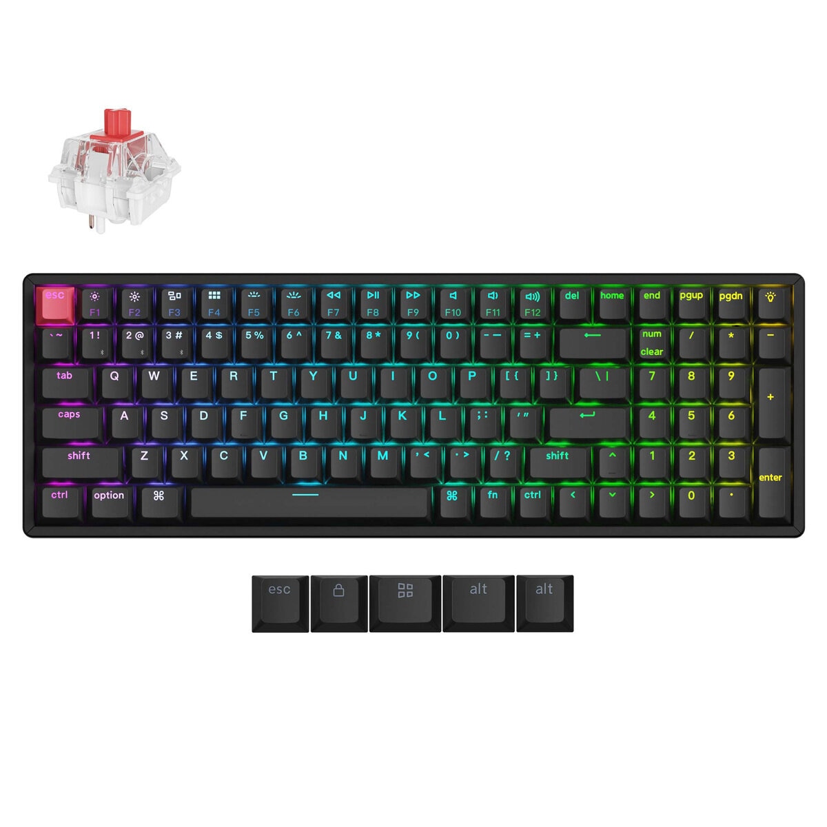 Keychron K4 Version 3 QMK ワイヤレスカスタム・メカニカルキーボード RGB アルミフレーム 赤軸(ホットスワップ) US配列