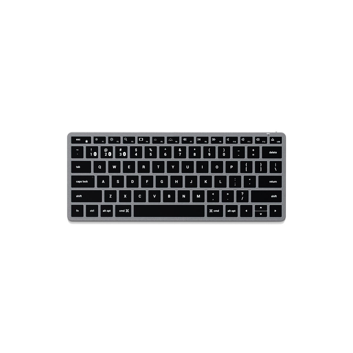 Satechi キーボード (iPadOS/iOS/Mac向け) 英語配列　テンキー無し　スペースグレー