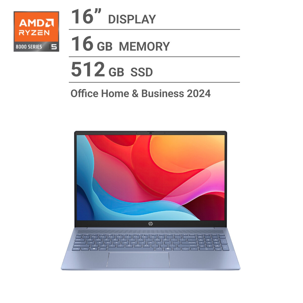 HP ノートPC/Pavilion 16/16.0インチ/AMD Ryzen 5 8540U/メモリ 16GB/SSD 512GB/スカイブルー/A1KY8PA-AABY