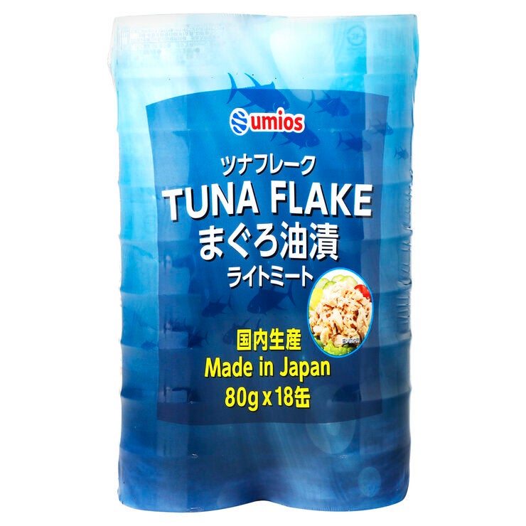 Ｕｍｉｏｓ国内生産 ツナフレーク ライトミート 80g x 18缶パック