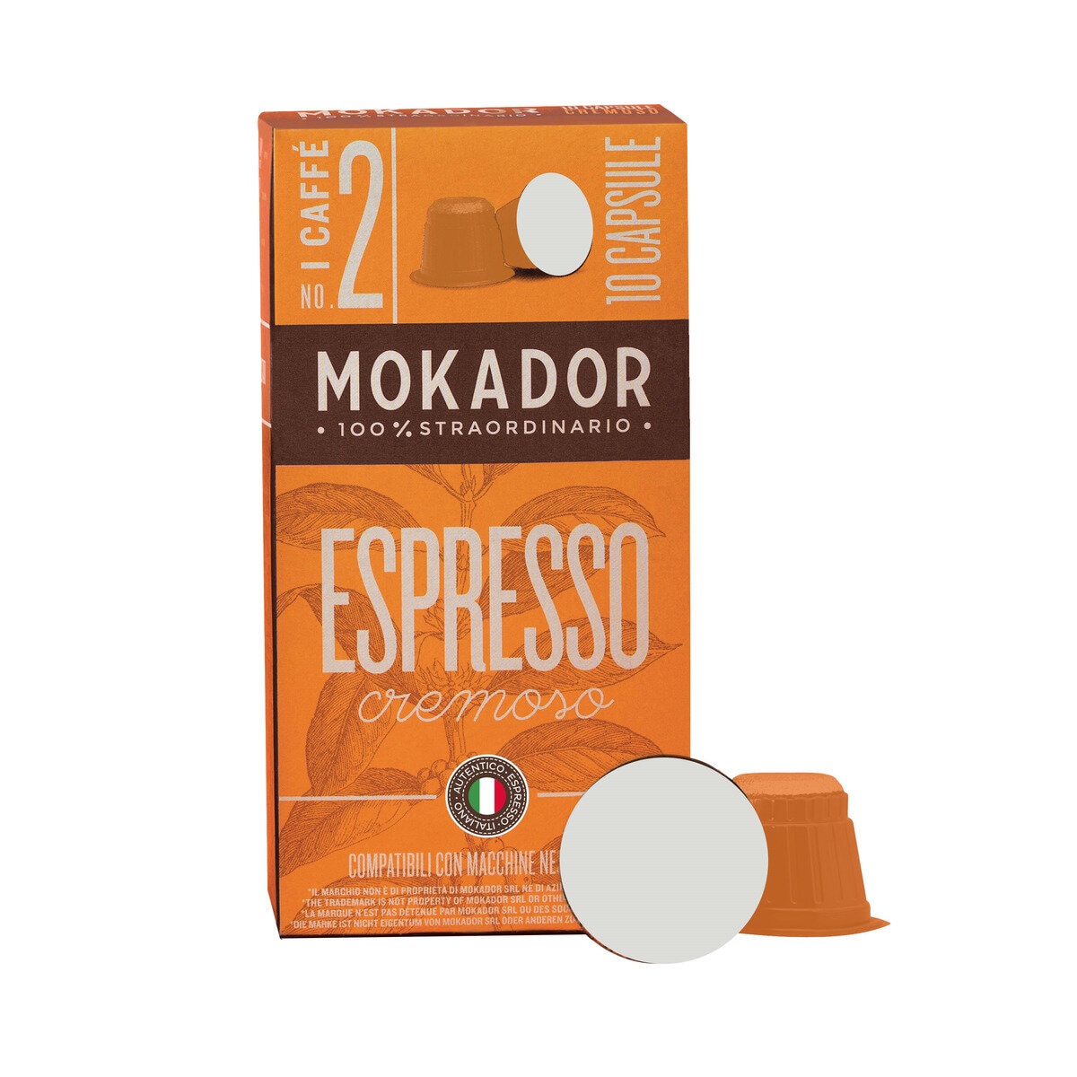 MOKADOR CREMOSO ネスプレッソ互換カプセル 100カプセル入
