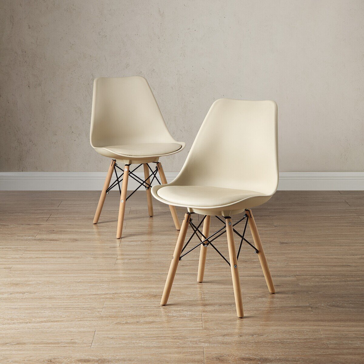 Bayside Furnishings アクセントチェア 2脚セット ベージュ