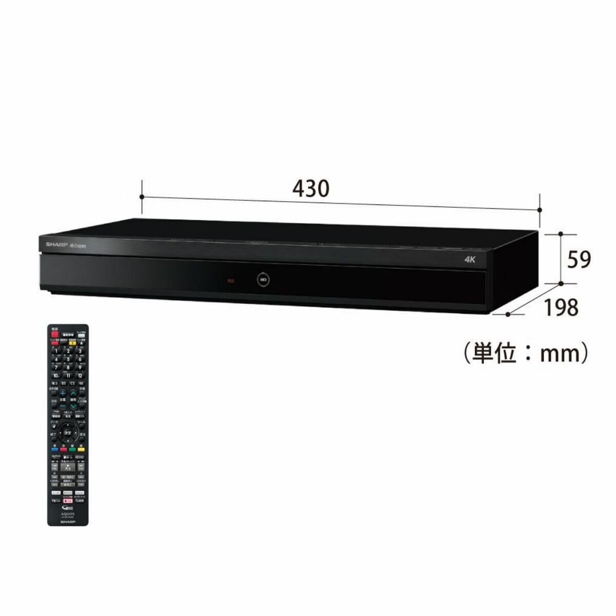 シャープ アクオス 4B-C40EW3 ブルーレイレコーダー